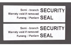 China 45um 1mil Tamper Proof Seal Security Sticker Gloss White With High Residue supplier