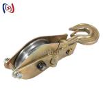 Transmission Lines Dual Sheave Iron Hoisting Tackle With Both Side Opening QHS 50KN for sale