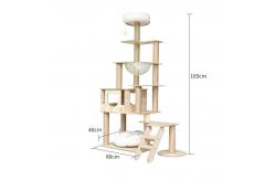 China Density Board Cat Tree With Hammock Outdoor Cat Scratching Tower supplier