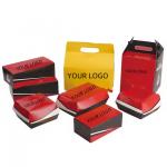 Custom Recyclable Kraft Burger Box Food Snack Packaging Acceptable Customer's Logo for sale