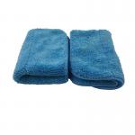 Purl Stitching 80% Polyester Microfiber Cleaning Cloth Blue Coral Fleece 25x30 for sale