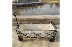 China White Extended Four Wheel Camping Garden Folding Cart Hold Folding Table PVC Wheel supplier