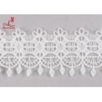 Fancy 5cm Fancy Water Soluble Flat Lace Trim With Embroidered Patterns For Clothing for sale