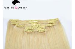 China 613 Golden Blonde Straight Clip In Human Hair Extension With No Shedding supplier