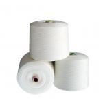 Optical White , Raw White 100% Polyester Ring Spun Yarn 20/2 40/2 60/2  for Textile Industry for sale