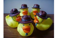 China Phthalates Free Personalised Rubber Duck With Hat / Geologist / Desert Driver Design supplier