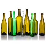 Custom Label 500 Ml 750 Ml Frosted Clear Black Round Wine Wine Bottles For Wedding for sale