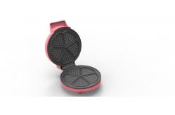 China Pink 700W Heart Shaped Waffle Maker Grill With Temperature Control Knob supplier