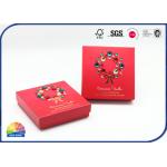 Acrylic Diamond Decorated Paper Gift Box Gold Stamping CMYK For Christmas Day for sale