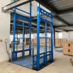 Industrial Warehouse Hydraulic Cargo Lift Vertical Guide Rail Goods Elevator