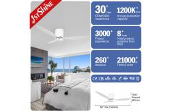 China 52 Plastic Ceiling Fan With Timer White Modern Low Profile Led Ceiling Fan supplier