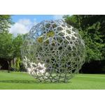 Metal Garden Ornaments Sphere Sculpture Stainless Steel Hollow Design for sale
