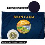 State Of Montana Flag 3x5' Custom Flag Strong Canvas Heading And Brass Grommets for sale