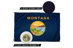China State Of Montana Flag 3x5' Custom Flag Strong Canvas Heading And Brass Grommets supplier