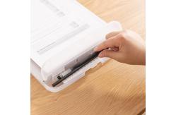 China A4 Paper Plastic Storage Clipboard 25x36.6cm Waterproof Fireproof Office Filing Boxes supplier