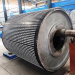 Anti Slip Wear Resistant Ceramic Pulley Lagging CN Bonding Layer Rubber Ceramic Drum Lagging for sale