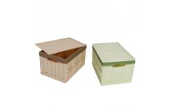 China Multiscene Foldable Plastic Container , Odorless Collapsible Plastic Crates With Lids supplier