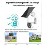Solar Battery Powered Outdoor Wifi PTZ Security Camera 2MP 1080p Camera