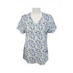 125 GSM Medical Uniform Womens Scrub Tops 95% Polyester 5% Spandex for sale