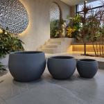 Smooth Surface Fiber Clay Planter For Business Durable And Stylish Choices for sale