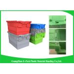 Recyclable Logistic Plastic Attached Lid Containers For Transporting for sale