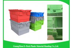 China Recyclable Logistic Plastic Attached Lid Containers For Transporting supplier
