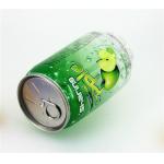 340ml Transparent PET Beverage Cans For Soda / Juice With Aluminum Easy Open Lid for sale