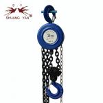 Chinese Round Manual Chain Block Quenched Lifting Chain Grade 80 Pressed Steel Housing Anti Collision Protection for sale