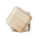 Biodegradable 6 Square Palm Leaf Serving Tray For Charcuterie