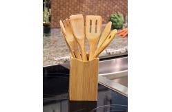 China Professional Grade Bamboo Utensil Set Eco Friendly With Ergonomic Handle supplier