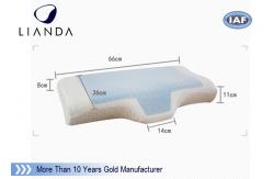 China Butterfly shape memory foam cool gel pillow , Updated version foam gel pillow supplier