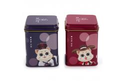 China CMYK Square Biscuit Tin Box With Lid Food Storage Container supplier