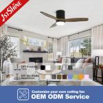 Customized 42 inches Ceiling Fan with Light 1stshine Solid Wood Blades OEM