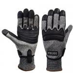 ISO13997 Level F& ANSI CUT A9 Cut Resistant Welding Gloves Grey Color for sale