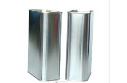 China 1L Engine Oil Tin Can White Plastic Cap Rectangular Tin Containers supplier