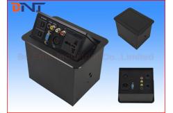 China Table Hidden Press Pop Up Desktop Power Sockets with Bottom Connection Panel supplier