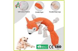 China Waterproof 9.5 Inch Pet Plush Toy 4 Rope Knots With Squeaky supplier