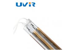 China Waterborne Paint Drying Medium Wave Infrared Heating Lamp Double Tube Gold Plated supplier