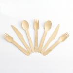 Wooden Silverware Natural Birchwood Biodegradable Cutlery Compostable for sale