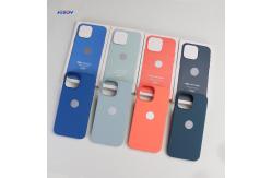 China Official With Logo Magnetic Liquid Silicon Mobile Cover Soft Microfiber for iPhone supplier