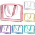 Soft Clear Transparent Hanging Makeup Bags with Zipper Clear Travel Bags for sale