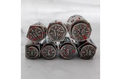 China Bullet Head Multiface Metal Dice Set Desktop Game DND#RPG#COC supplier