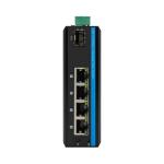 Industrial Din Rail Mounting 4 Port POE Switch With 1 SFP Port Unmanaged Fiber Switch for sale