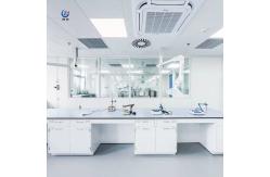 China L Shaped Lab Island Bench Customized Length 75x90cm White Workstation Furniture supplier