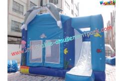 China Blue Outdoor Inflatable Bouncer Slide Commercial With Castles supplier