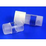 Fire Polished Heating Clear 2.2g/Cm3 Quartz Tubes With Ptfe Screw Lid Female Screw Thread for sale