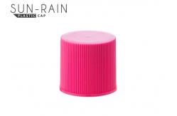China Ribbed aluminum plastic top bottle cap OEM design 24mm 28mm SR-209C supplier