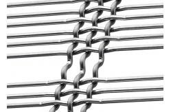 China Custom Facade Flexible Weave Metal Screen With Stainless Steel Flat / Round Wire supplier