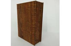 China Light Brown Wood Finish Aluminium Profiles , Easy Processing And Installation supplier