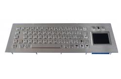 China IP65 Stainless Braille Kiosk waterproof keyboard with touchpad , 68 Keys supplier